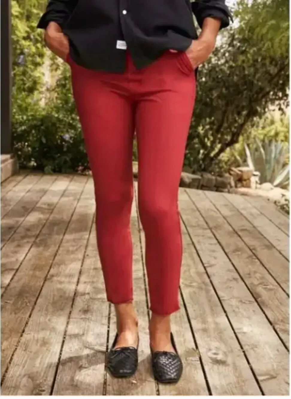 Frank & Eileen Murphy Billion Dollar Pants Cranberry Stretch LAB600 Size Medium